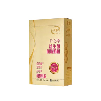 伊利纤女棒益生菌脱脂奶粉含左旋