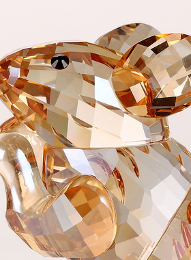 水晶小老鼠摆件十二生肖饰品办公室桌面圣诞节礼物鼠年生日礼物女