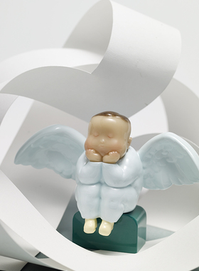 稀奇艺术《天使比比小小少年》胖天使摆件轻奢生日客厅摆件装饰