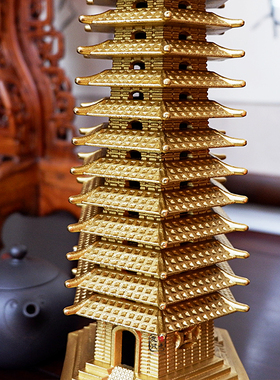 友缘堂纯铜文昌塔摆件 9层13十三层办公室书桌书房客厅装饰工艺品