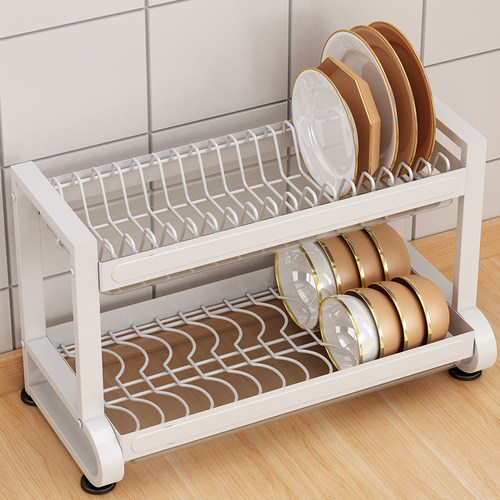 厨房碗碟置物架碗盘收纳架沥水架多功能家用放碗架碗筷收纳盒碗柜 - 图1