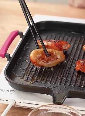 烤肉盘家用烤肉卡式炉烤盘不粘锅电火双用韩式煎烤盘户外双耳烤盘