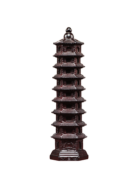 实木十三层文昌塔摆件花梨木雕刻13层文昌塔红家居玄关装饰工艺品