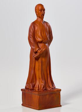 创意雕像古代人物中式清代雕塑实木工艺礼品摆饰家居书房桌面工艺