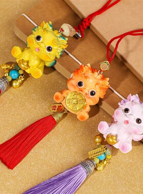 可爱貔貅挂件寺庙聚福玩偶车内装饰品后视镜挂坠吞金兽招财小摆件