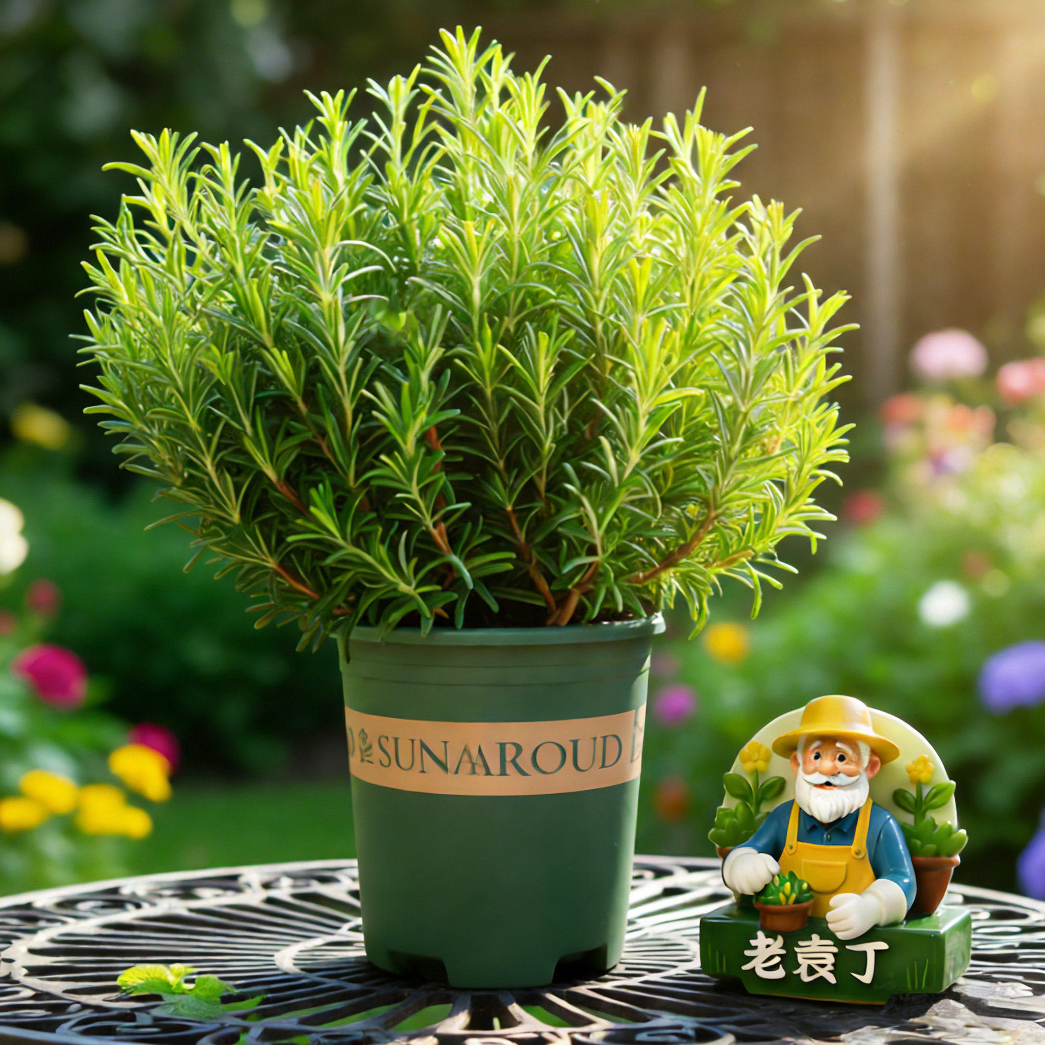 薄荷盆栽迷迭香百里香可食用煎牛排香草牛至阳台庭院新鲜植物香气