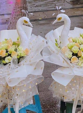 孔雀头模型羽毛植绒孔雀摄影道具酒席摆件装饰餐桌模型摆件装饰品