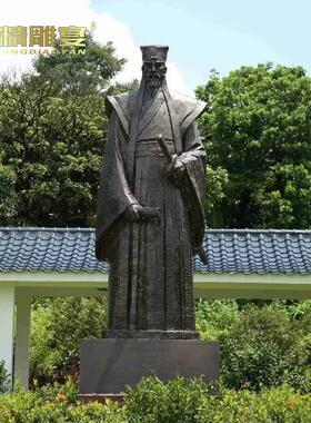 岳飞景观铸铜雕像园林玻璃钢仿铜人物雕塑户外大型名人铜雕定制