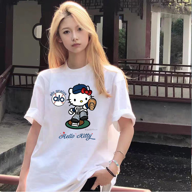 AIO重磅夏季高档印花短袖美式运动情侣同款240g纯棉时尚T恤儿童