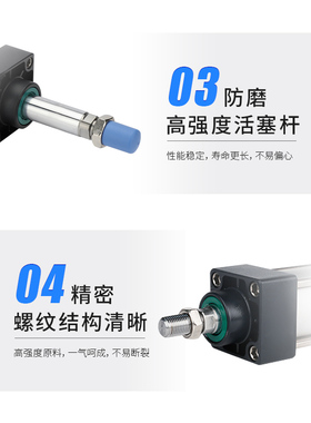 BLCH百灵气动SC125搅拌站气缸布袋除尘水泥厂热电厂带磁标准汽缸