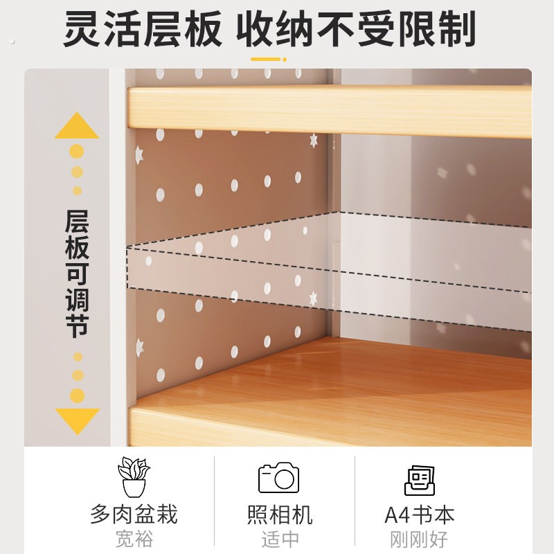 Desktop storage rack wrought iron punch-free hole board table bookshelf desk storage rack dormitory desk storage cabinet