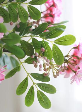 醉香粉色含笑花仿真花束客厅落地花瓶插花摆件装饰绿植假花十里香