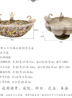 水仙花盆树脂大号家用无孔铜钱草专用一叶莲碗莲盆多肉大口径水培