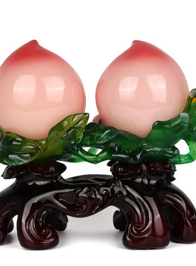 寿桃摆件祝寿贺寿送长辈敬老人客厅装饰摆饰创意生日送礼福寿双全