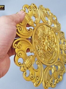 铜器铜五福临门蝙蝠龙凤结婚礼物五福蝙蝠工艺品家居装饰品摆件