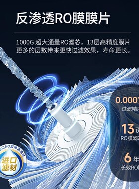 小鱼儿RO-1000净水机家用直饮机滤芯PCT复合滤芯/RO反渗透滤芯