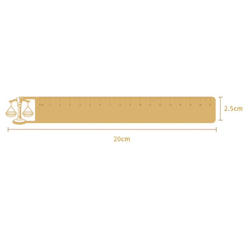 Fair ruler, lawyer gift, graduation gift, cultural and creative gift, brass ruler, ruler, stationery, bookmark, hollow