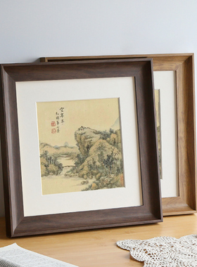 美式简约田园素描书法装裱画框油画相框挂墙4开8k手绘外框定制A4