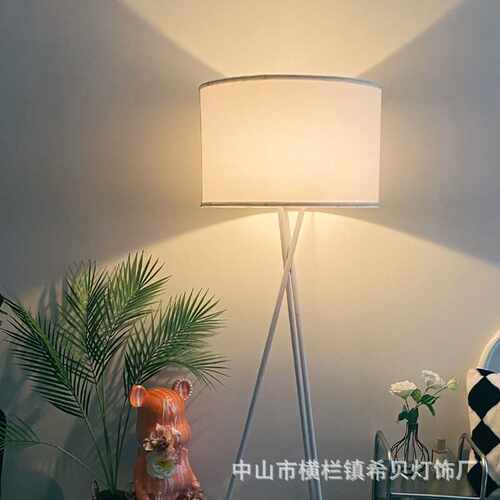 北欧简约现代落地灯 温馨客厅卧室书房床头创意三角立式台灯 - 图0