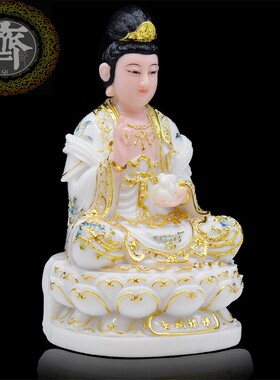 包邮女娲娘娘神像汉白玉补天娲皇大地之母女阴娘娘12寸16家用供奉