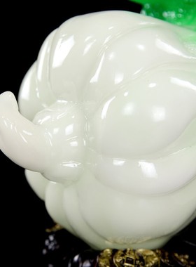 玉白菜摆件家居电视柜酒柜装饰工艺品摆设办公室客厅开业礼品