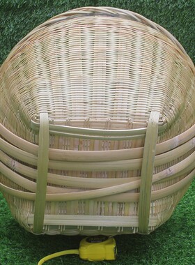 竹子编织竹制品大全竹箩筐竹编老式手工艺品手提圆篮摘菜篮鸡蛋篮