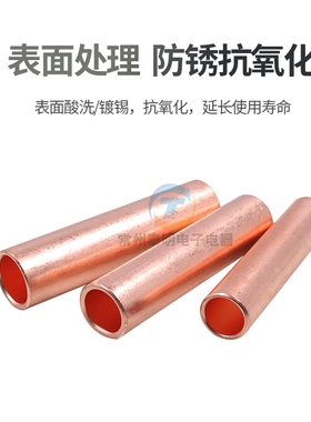 凤凰GT铜管紫铜连接管国标A级加厚电线接线端子直接电缆对接管10