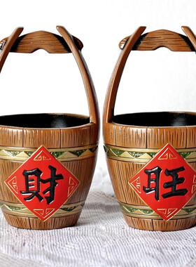 玄关钥匙收纳摆件茶几鞋柜小工艺品桌面装饰创意陶瓷存钱罐杂物桶