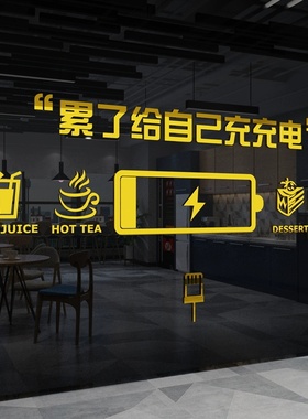 办公室墙面装饰氛围布置企业文化贴司休闲区茶水间零食补给加油站
