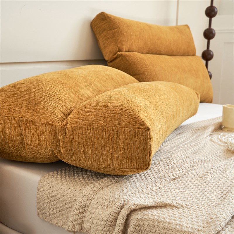Double-layer bedside cushion, tatami soft bag, waist pillow, bed waist pillow, sofa large back cushion, bay window pillow