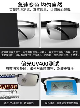 墨镜男款开车专用驾驶偏光镜钓鱼眼镜看漂2024新款夜视变色太阳镜