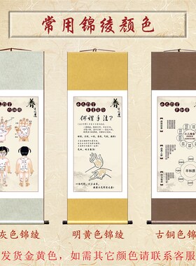 中医养生装饰挂画小儿推拿注意事项小孩穴位图平和质何谓手法捏脊