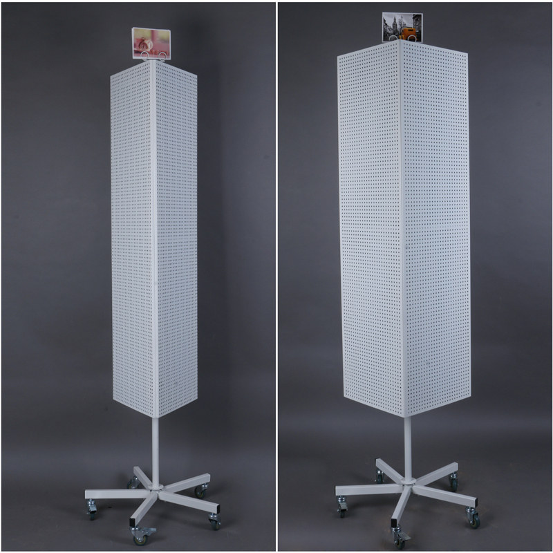 Youyimei floor-standing rotating jewelry hole board display rack hook mobile phone jewelry shelf stainless steel iron display rack