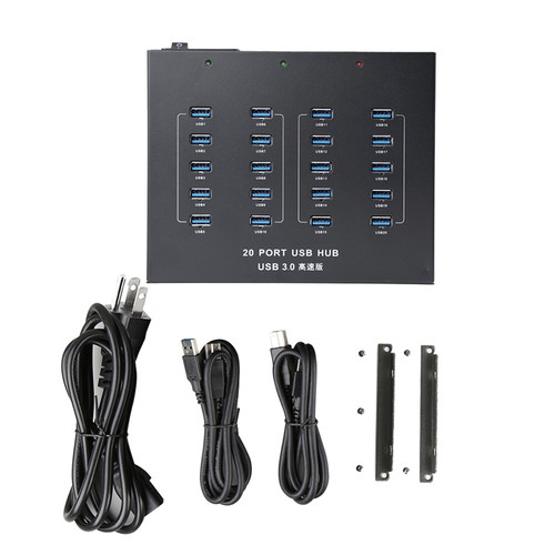 工业级USB3.0集线器 20口扩展HUB内建电源 分线器可切换1A/2A充电 - 图3