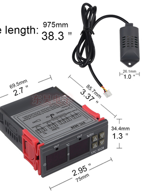 STC-3028智能数显温湿度控制器 养殖孵化温湿度计 湿度仪表温控器