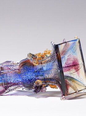 琉璃四羊方尊鼎摆件公司开业商务定制纪念品办公室创意仿古工艺品