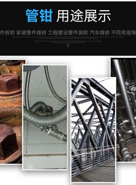 管钳子水管钳扳手两用快速两用多功能万用家用喉钳水暖管子钳