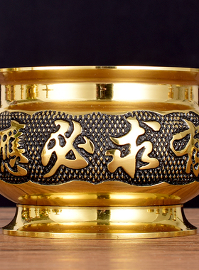 铜烛台香炉套装纯黄铜家用春节供奉佛堂前寺庙祠堂大号码蜡烛底座