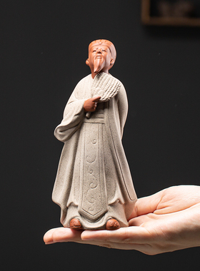 诸葛亮紫砂家居饰品摆设创意古代三国历史人物摆件孔明陶瓷工艺品