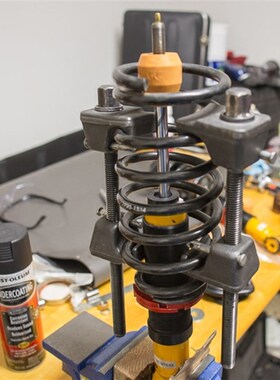 单钩汽车避震弹簧压缩器 卷式弹簧拆装器 拆减震工具锻压带保险