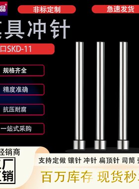 进口SKD11模具冲针T型冲头1.0-20冲孔冲针顶针非标定做配件