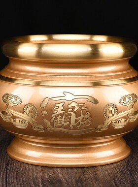 纯铜佛具用品大全家用供佛供奉套装香炉供果盘佛前供灯供水杯花瓶