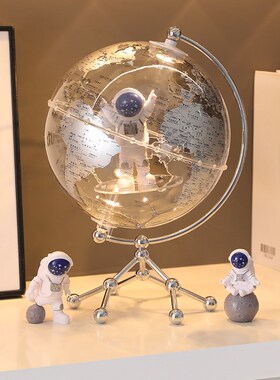 地球仪摆件轻奢高级感宇航员太空人男孩女童书桌面装饰品生日礼物