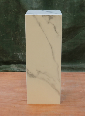 人造鱼肚白大理石落地摆台基座玄关酒店展厅艺术品摆件展示底座