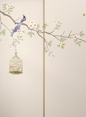 大衣柜贴纸翻新贴家具推拉门移门中式风格装饰改造轻奢复古风自粘