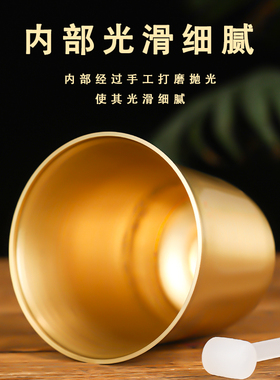 黄铜家用吊钟风铃复古地钟 光面铜钟生日礼物客厅挂饰