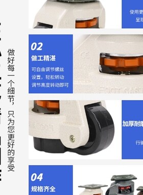 怡合达福马轮J-CXA01-40-60-80-100-120-150代号-NJ-UK-NP脚轮CXB