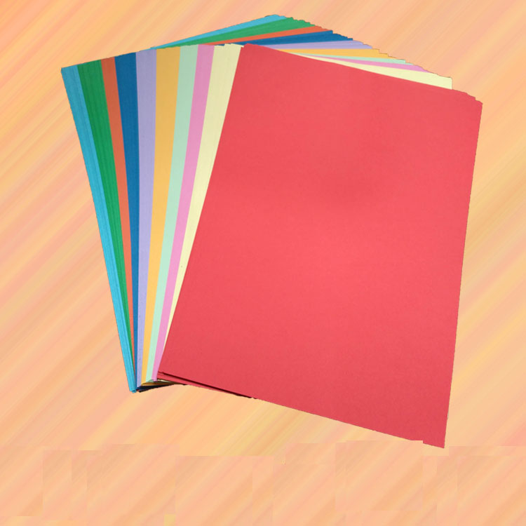 A4 copy paper color printing paper 160 grams a4 color cardboard handmade paper paper cutting material 10 color paper free shipping