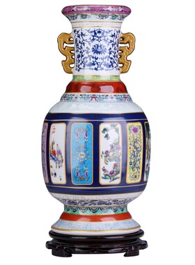 景德镇陶瓷器摆件瓷王客厅仿古中式家居饰品古典古董花瓶中国风