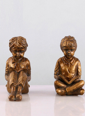 北欧书柜书房美式小摆件装饰品桌面桌上书挡儿童书立书靠创意家居